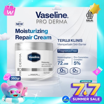 Vaseline - Pro Derma Moisturising Repair Cream Body & Face (Fragrance-free) 360g