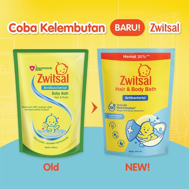 Twinpack Baby Bath Hair and Body Antibacterial 400ml image