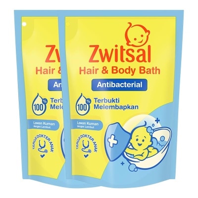 ZWITSAL Twinpack Baby Bath Hair and Body Antibacterial 400ml image