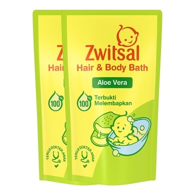 ZWITSAL Twinpack Baby Bath Hair and Body Aloe Vera 600ml image