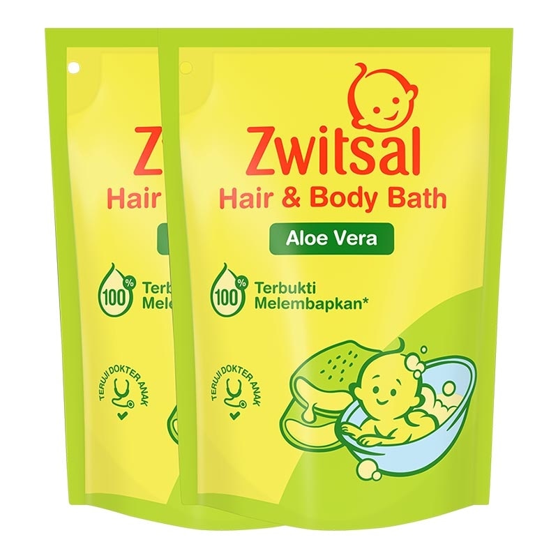 Twinpack Baby Bath Hair and Body Aloe Vera 400ml image
