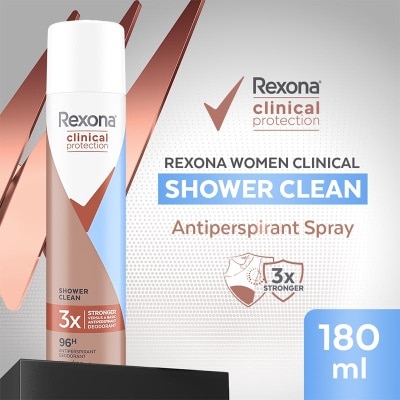 REXONA - Women Clinicals Antiperspirant Deodorant Spray Shower Clean 180ml image