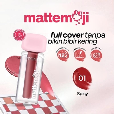 EMINA Mattemoji Non Drying Lip Cream 01 Spicy 3g image