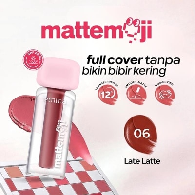 EMINA Mattemoji Non Drying Lip Cream 06 Late Latte 3g image
