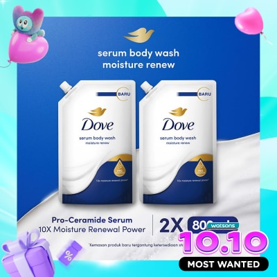 DOVE Twinpack Serum Body Wash Moisture Renew 800ml X 2 image