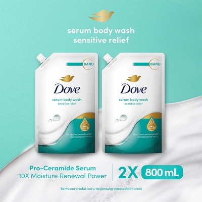 DOVE - Twinpack Serum Body Wash Sensitive Relief 800ml X 2 image