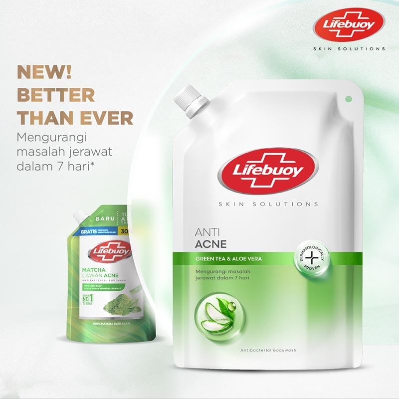 Twinpack Sabun Mandi Cair Greentea & Aloe Vera Pouch 720ml X 2 image
