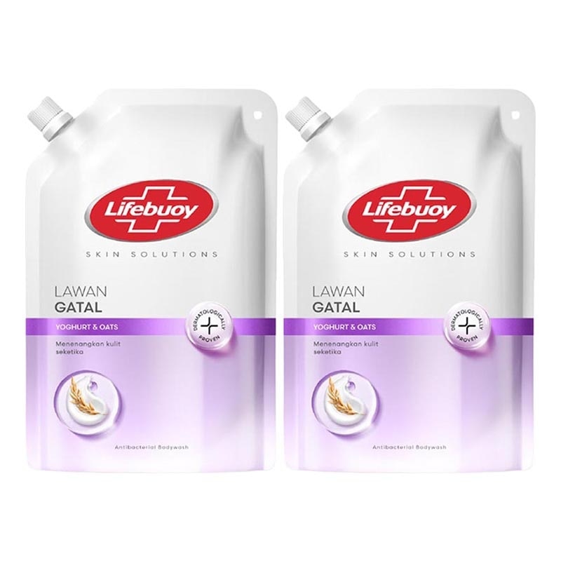 Twinpack Sabun Mandi Cair Yoghurt & Oats Pouch 720ml X 2 image