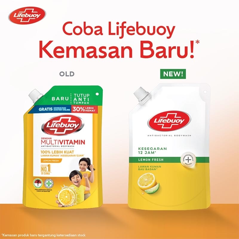 Twinpack Sabun Mandi Cair Lemon Fresh 800ml X 2 image