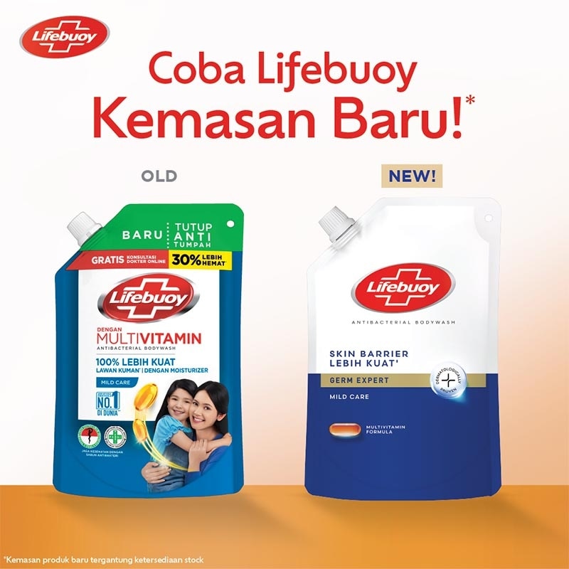 Twinpack Sabun Mandi Cair Mild Care 800ml X 2 image