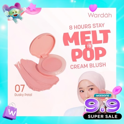 WARDAH - Cream Blush On Macaroon Colorfit Melt to Pop Cream Blush 07 Dusky Petal 3g image