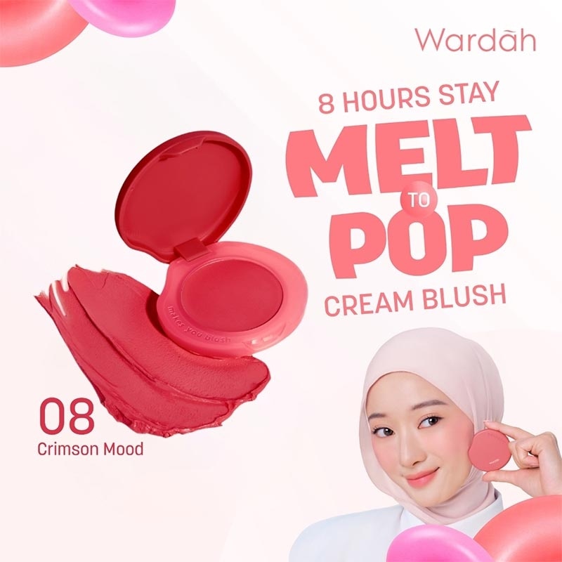 Cream Blush On Macaroon Colorfit Melt to Pop Cream Blush 08 Crimson Mood 3g image