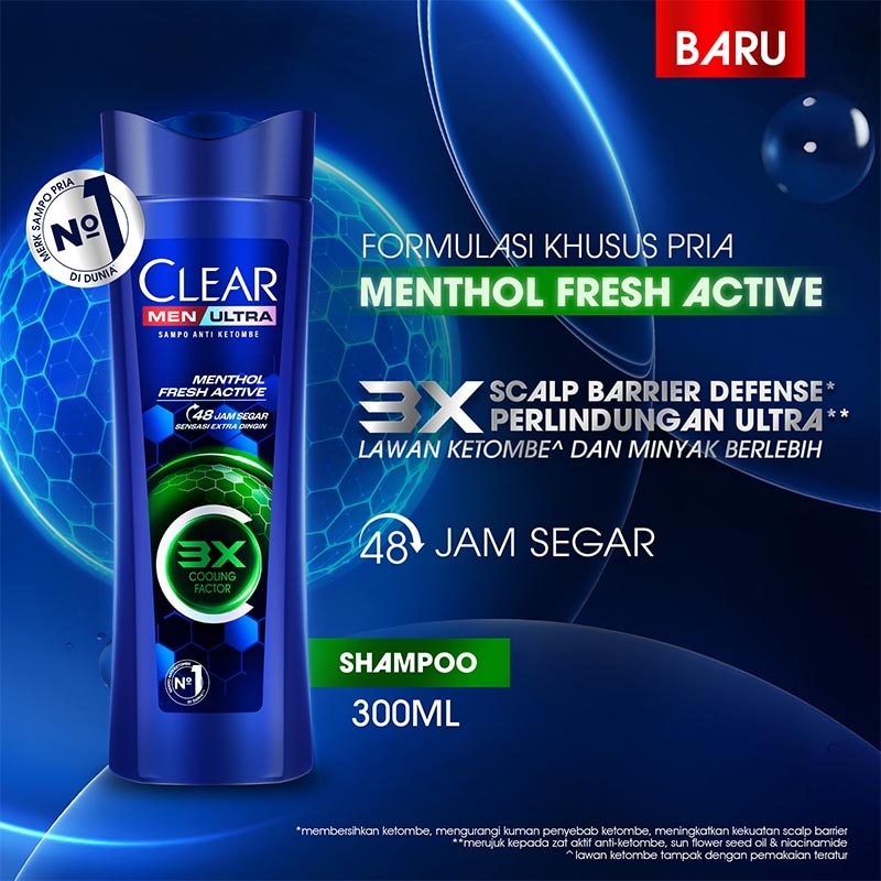 Men Ultra Sampo Anti Ketombe Menthol Fresh Active 300ml image
