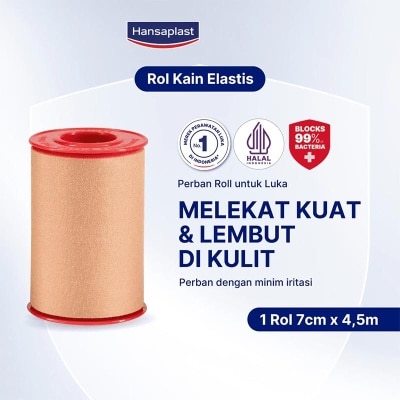HANSAPLAST Perban Luka Roll Kain 7.5cm X 4.5m