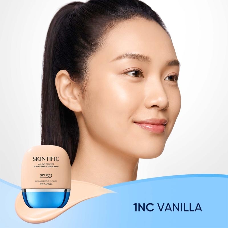 All Day Protect Tinted Serum Sunscreen SPF 50+ PA++++ 1NC Vanilla 30g image