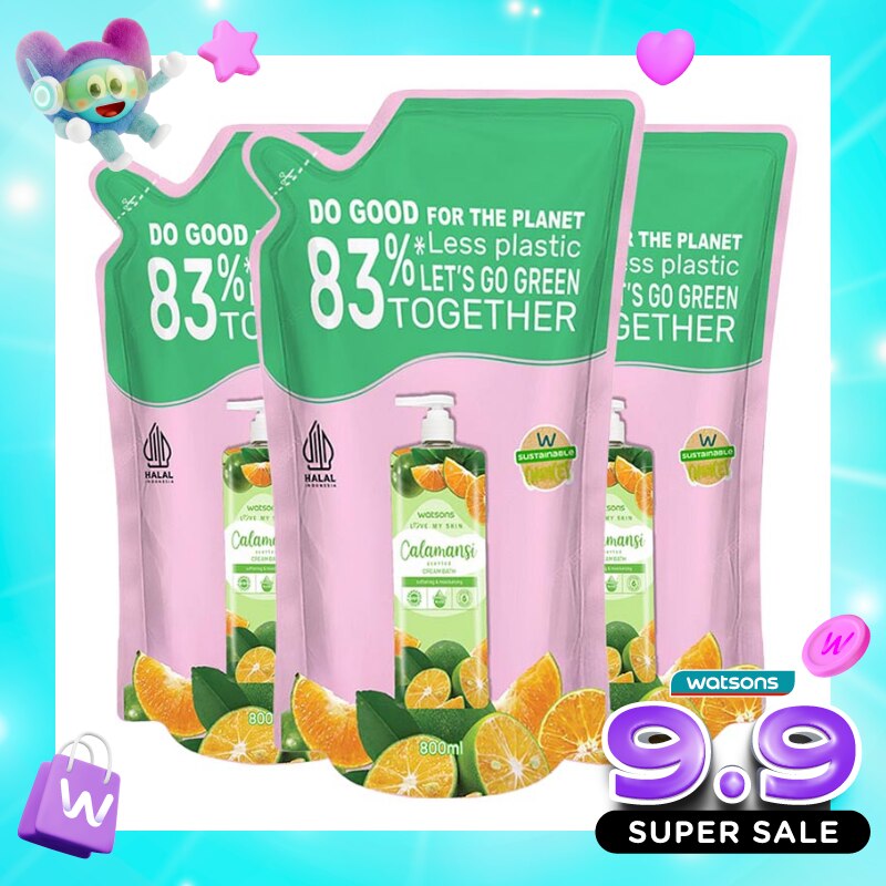 Triple Pack Calamansi Scented Cream Bath Pouch 800ml image