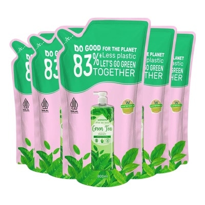 WATSONS COLLECTION Green Tea Scented Cream Bath Pouch 5 X 800ml image