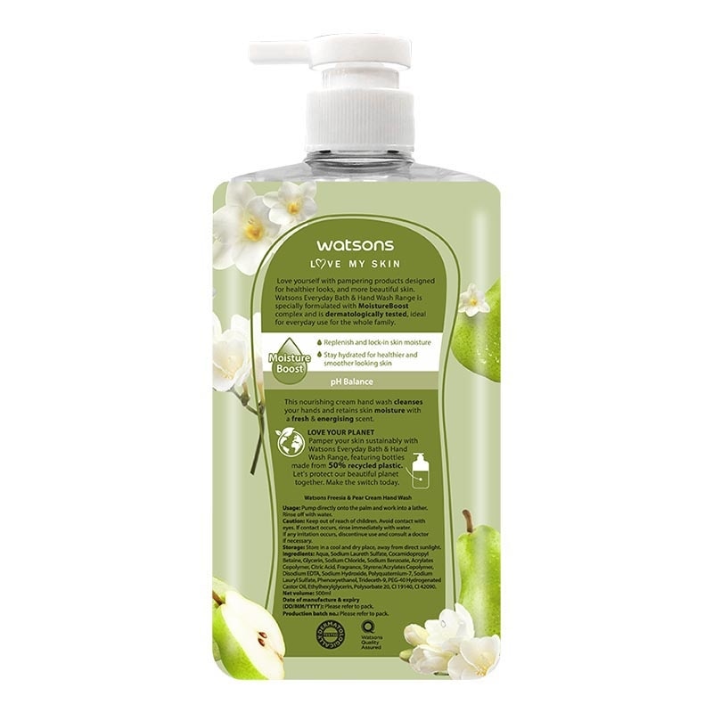 Twin Pack Fresia & Pear Scented Cream Hand Wash 500ml image