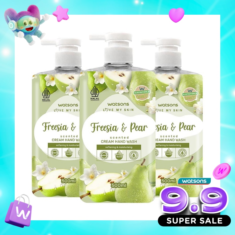 Triple Pack Fresia & Pear Scented Cream Hand Wash 500ml image
