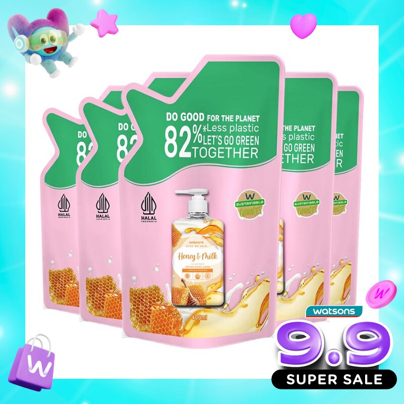 Honey & Milk Cream Refill Hand Wash 5 X 400ml image