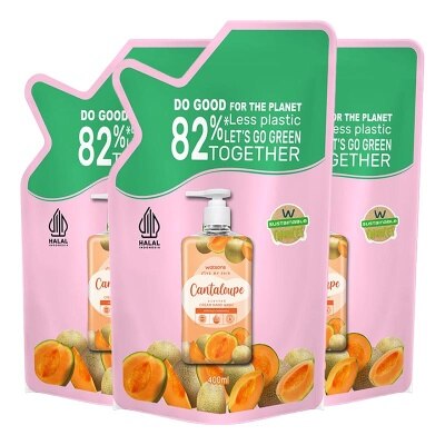 WATSONS COLLECTION - Triple Pack Cantaloupe Cream Refill Hand Wash 400ml image