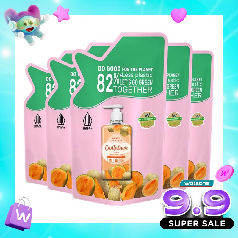 Cantaloupe Cream Refill Hand Wash 5 X 400ml image