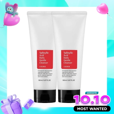 COSRX Twin Pack Salicylic Acid Daily Gentle Cleanser 150ml image