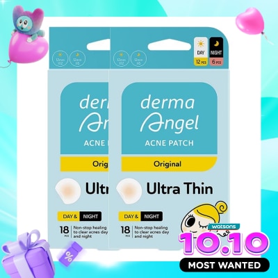 DERMA ANGEL Twin Pack Acne Patch Day & Night 18'S image