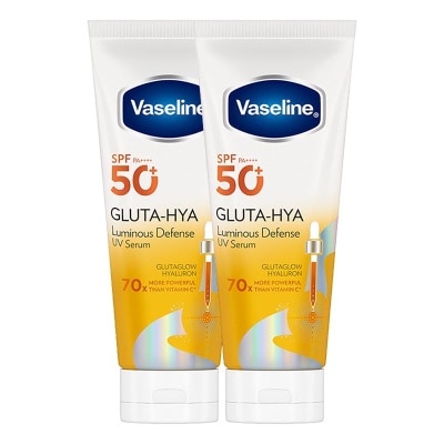 VASELINE Twin Pack Gluta Hya Serum Burst Sunscreen SPF 50 PA++++ Luminous Defense 200ml image
