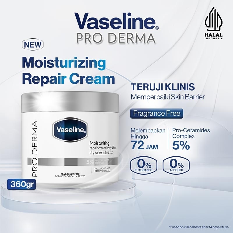 Twin Pack Pro Derma Moisturising Repair Cream Body & Face (Fragrance free) 360g image