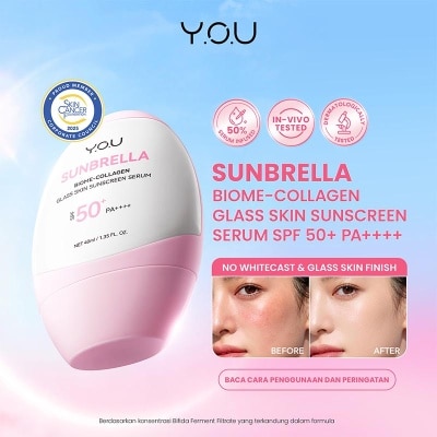 YOU Sunbrella Biome Collagen Glass Skin Sunscreen Serum SPF50+ PA++++ 40ml image