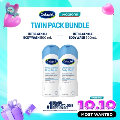 CETAPHIL Twin Pack Ultra Gentle Body Wash 500ml image