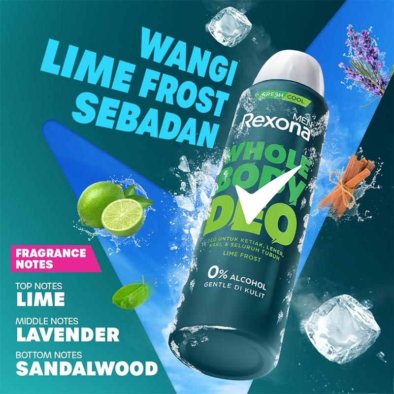 Men Whole Body Deo Lime Frost Aerosol 150ml image