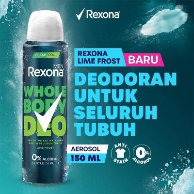 REXONA Men Whole Body Deo Lime Frost Aerosol 150ml image