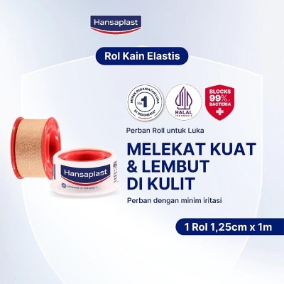HANSAPLAST Perban Luka Roll Kain 1.25cm X 1m