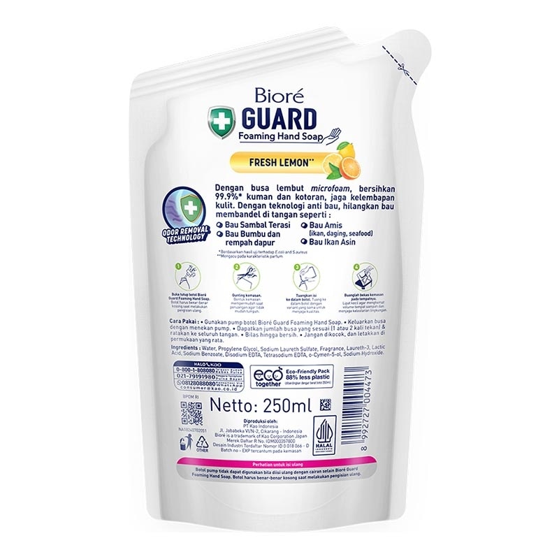Foaming Hand Soap Refill Biore Guard Hijau Antiseptic 250 ml