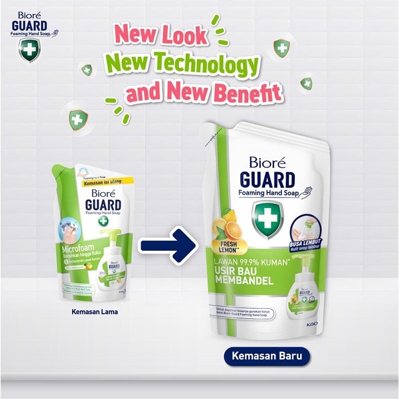 Foaming Hand Soap Refill Biore Guard Hijau Antiseptic 250 ml