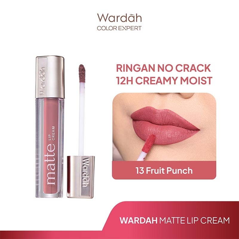 Promo Harga Wardah Exclusive Matte Lip Cream 13 Fruit Punch 4 gr - Watsons