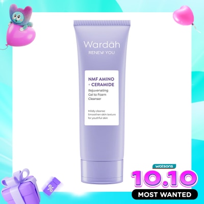 WARDAH Wardah Renew You NMF Amino + Ceramide Rejuvenating Gel to Foam Cleanser 100ml image