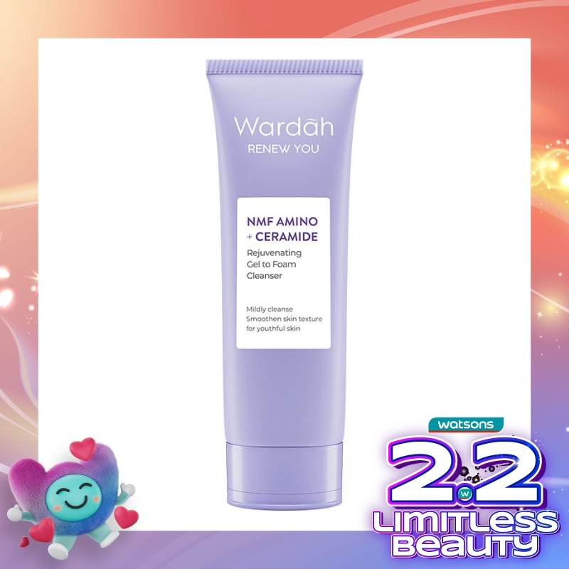 Wardah Renew You NMF Amino + Ceramide Rejuvenating Gel to Foam Cleanser 100ml