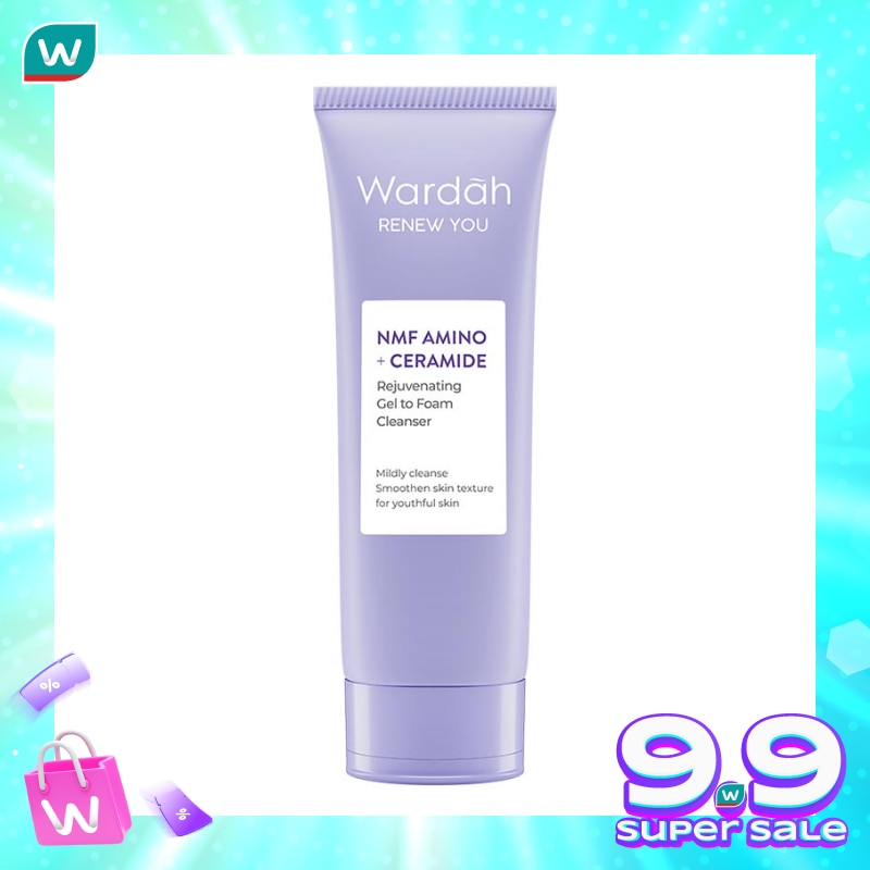 Wardah Renew You NMF Amino + Ceramide Rejuvenating Gel to Foam Cleanser 100ml