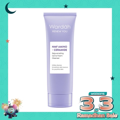 WARDAH Wardah Renew You NMF Amino + Ceramide Rejuvenating Gel to Foam Cleanser 100ml