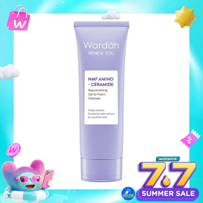 Wardah Renew You NMF Amino + Ceramide Rejuvenating Gel to Foam Cleanser 100ml