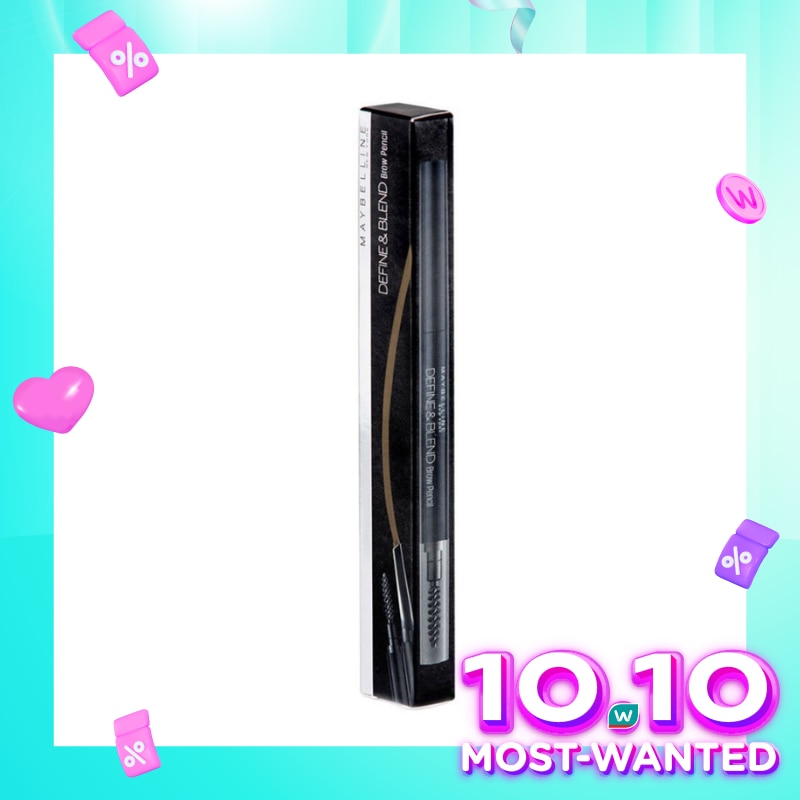 Promo Harga Maybelline Define & Blend Brow Pencil Natural Brown  - Watsons
