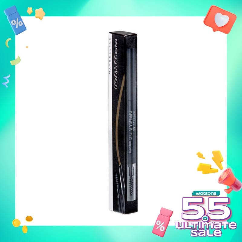 Promo Harga Maybelline Define & Blend Brow Pencil Natural Brown  - Watsons