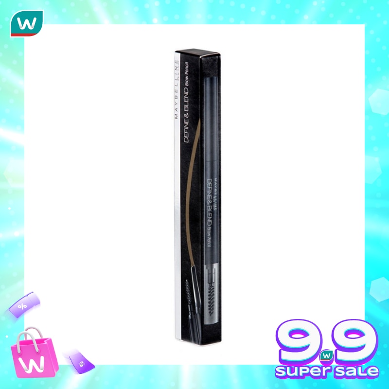 Promo Harga Maybelline Define & Blend Brow Pencil Natural Brown  - Watsons