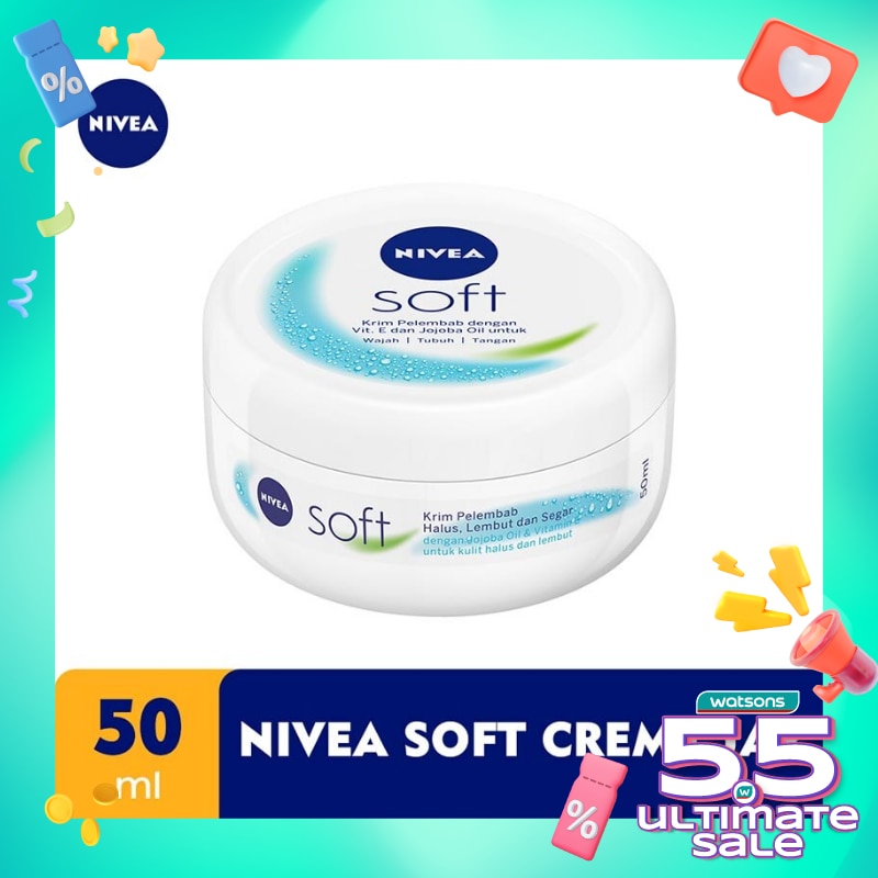 Promo Harga Nivea Soft 50 ml - Watsons