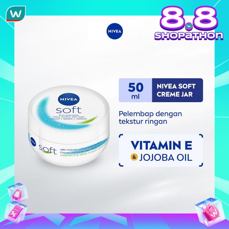 Promo Harga Nivea Soft 50 ml - Watsons