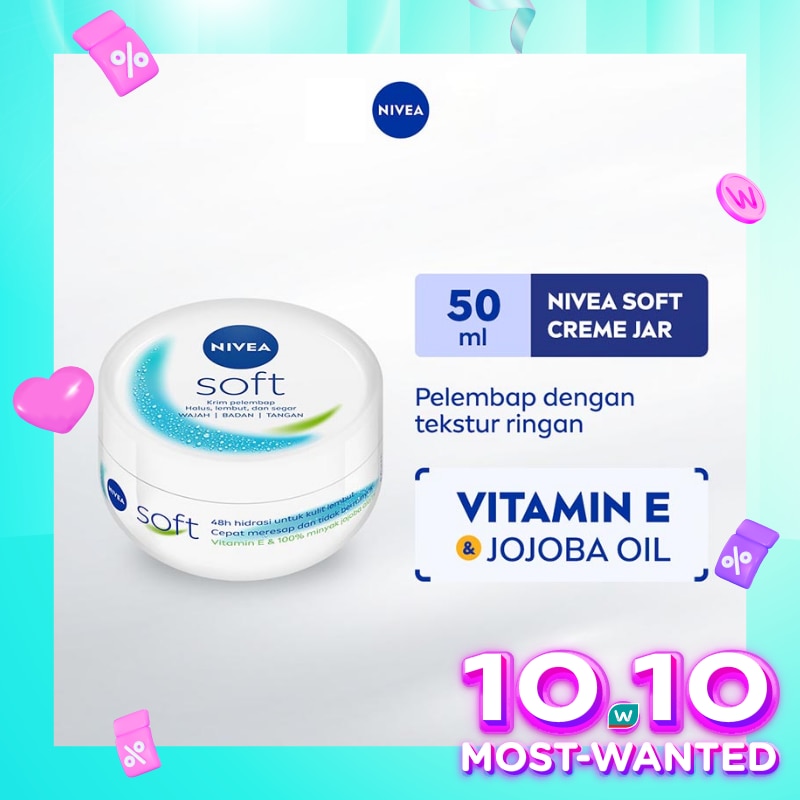 Promo Harga Nivea Soft 50 ml - Watsons