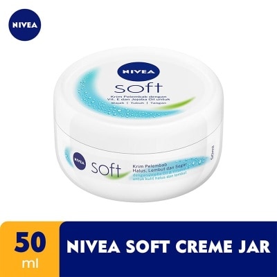 NIVEA Nivea Soft Jar 50mL - Pelembab Kulit Wajah & Tubuh Tekstur Ringan